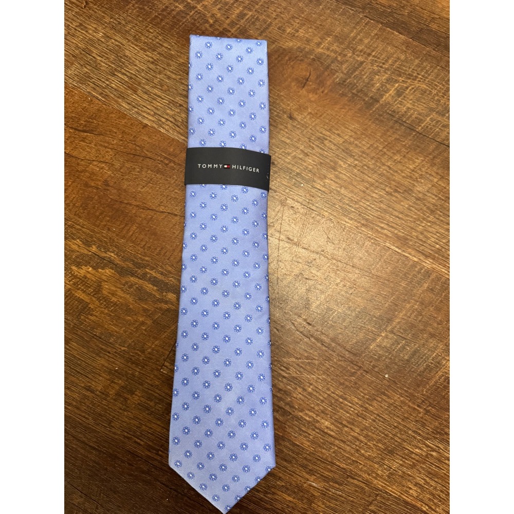Tommy Hilfiger Men's Tie NWT Blue Floral Print 3" Classic Necktie MSRP $69.50